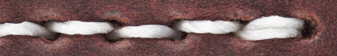 Saddle-stitched Leather Closeup