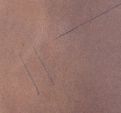 Barbed-Wire Scratches Full-Grain Leather